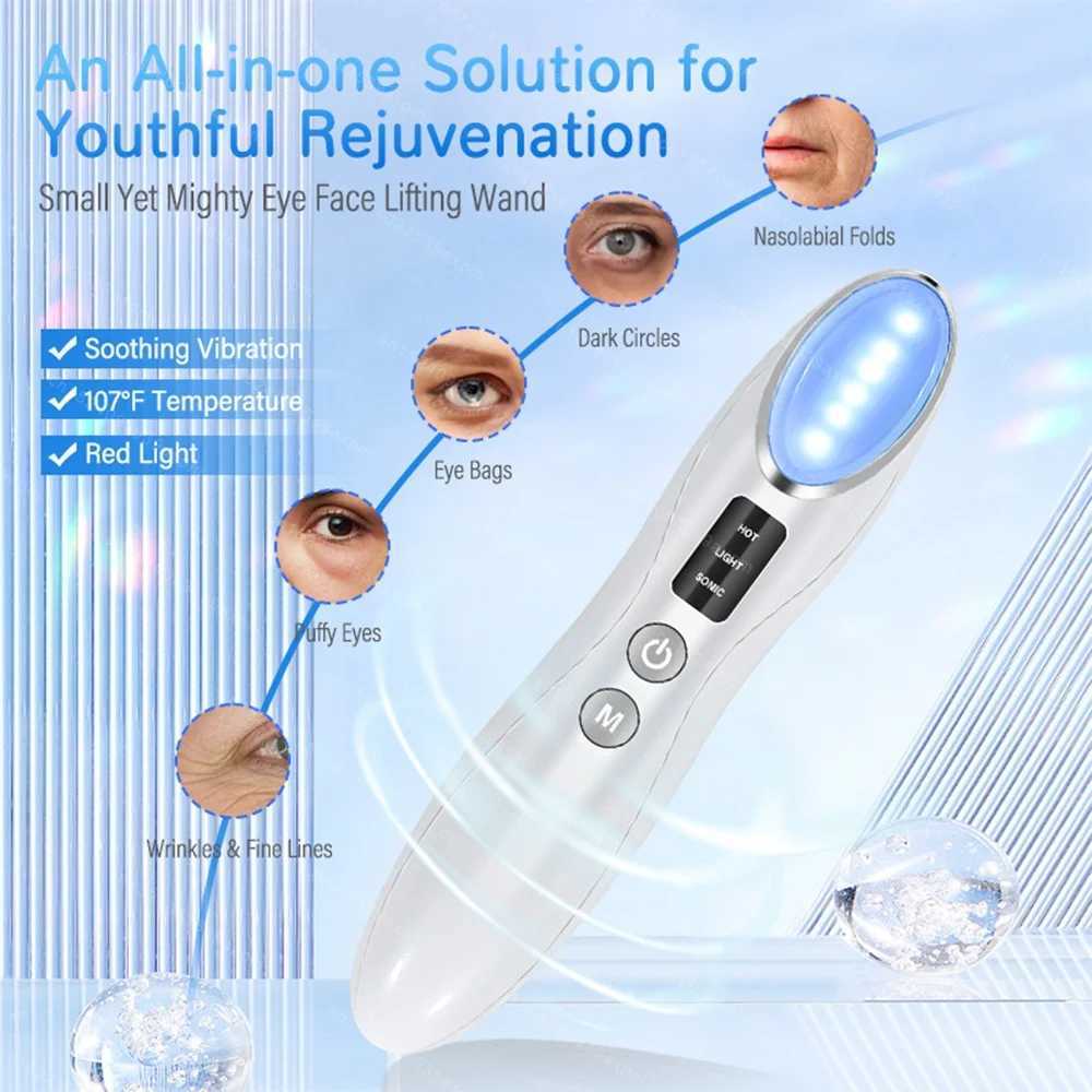 Electric Eye Massager Pen Led Photon Therapy Vibration Heating Anti aging Wrinkle Removal Equipment Dark Circle Bulging Skin CareXJ250224