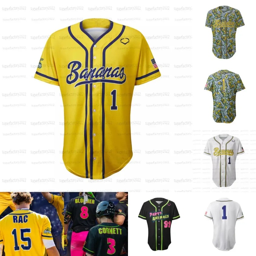 Savannah Bananas baseball jerseys Custom Any Name Number Mens Womens Mix Order Youth S-XXXL