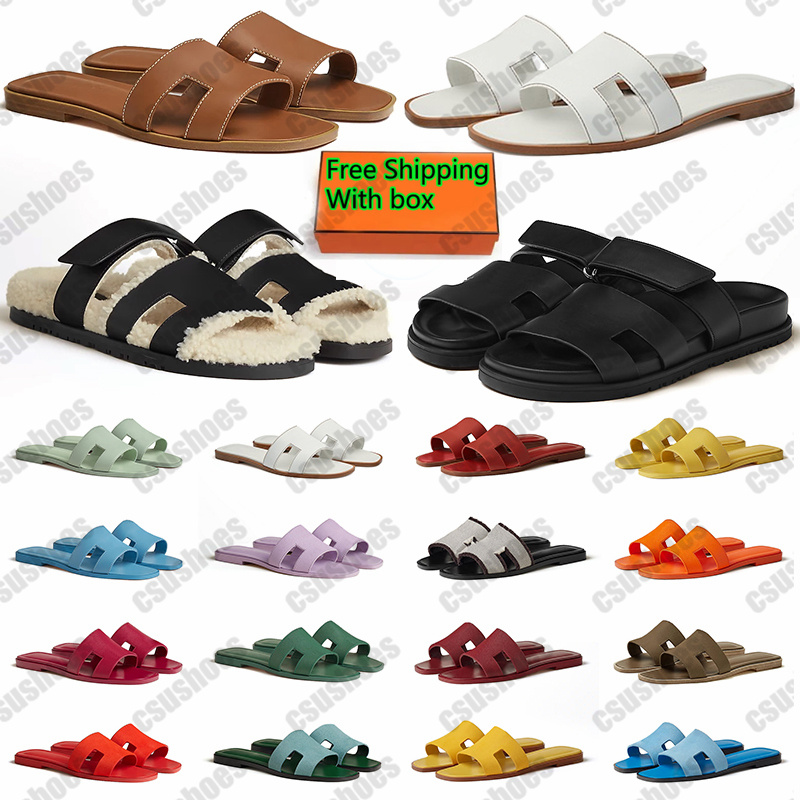 free shipping with box men women slippers designer sandals mens stylish slides black white brown pink sliders summer beach slipper outdoor sandal shoes