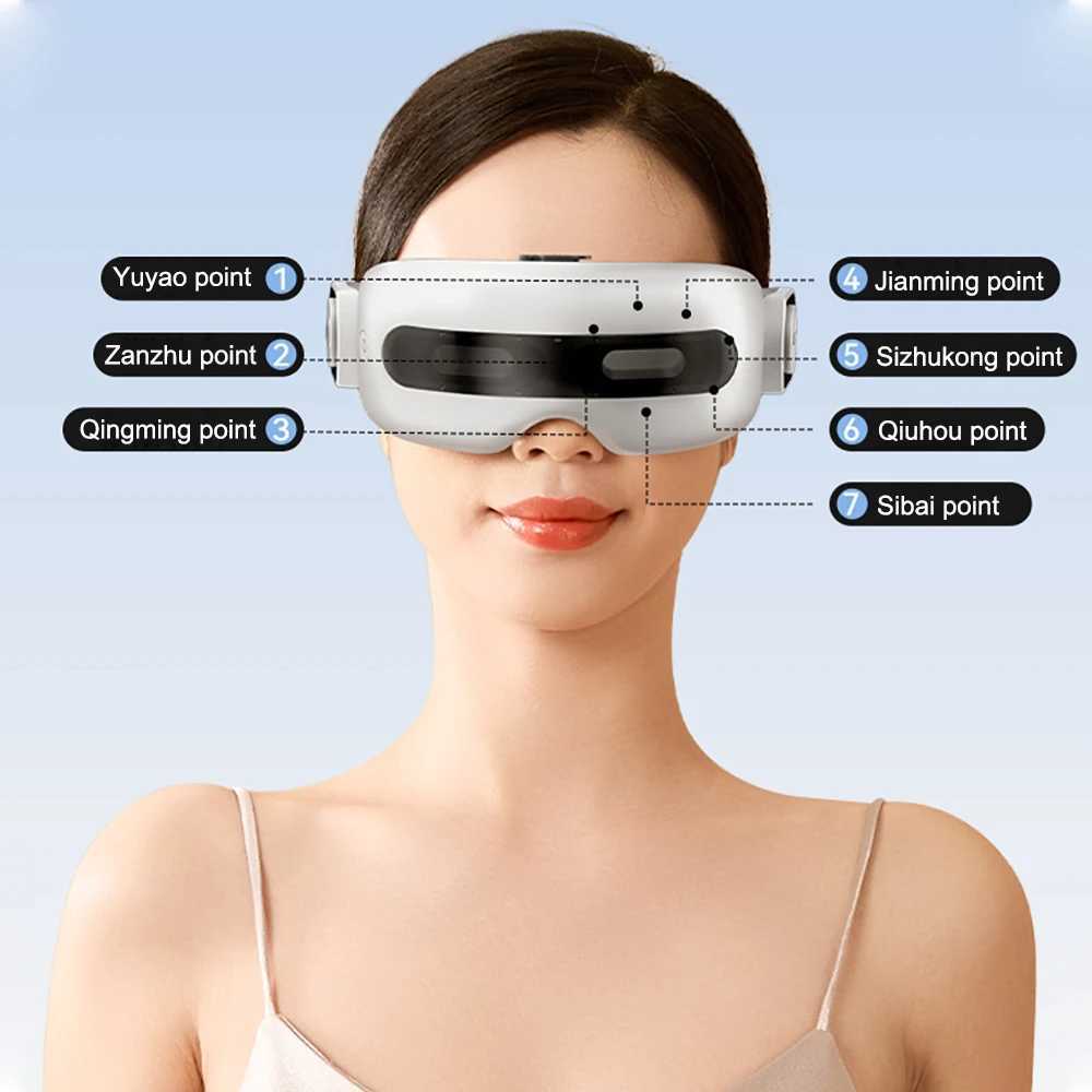 Eye Massager with Heat Smart Airbag Vibration Visible Eye Massage Hot Compress Bluetooth Music Eye Moistening Massager DeviceXJ250224