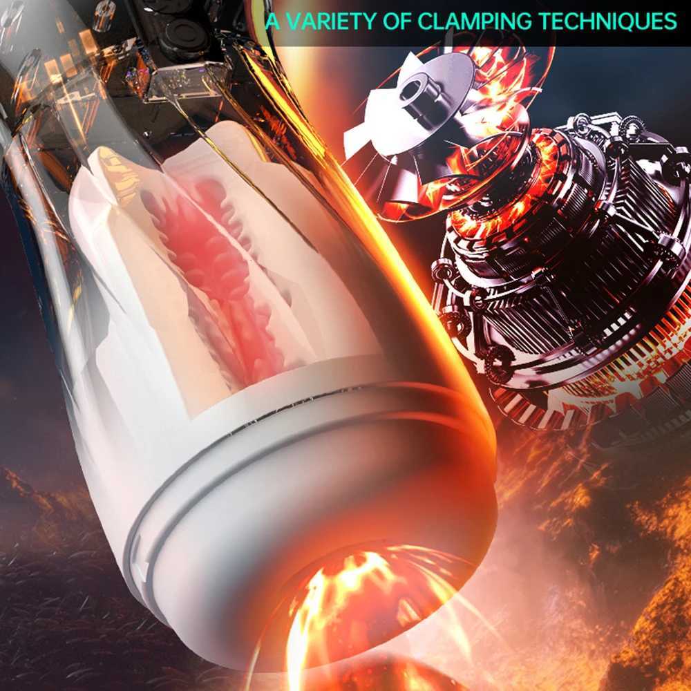 APP Remote Automatic Sucking Male Masturbator Cup Real Vagina Vibration Blowjob Masturbation Heated Sex Manes Toys For ManW250224