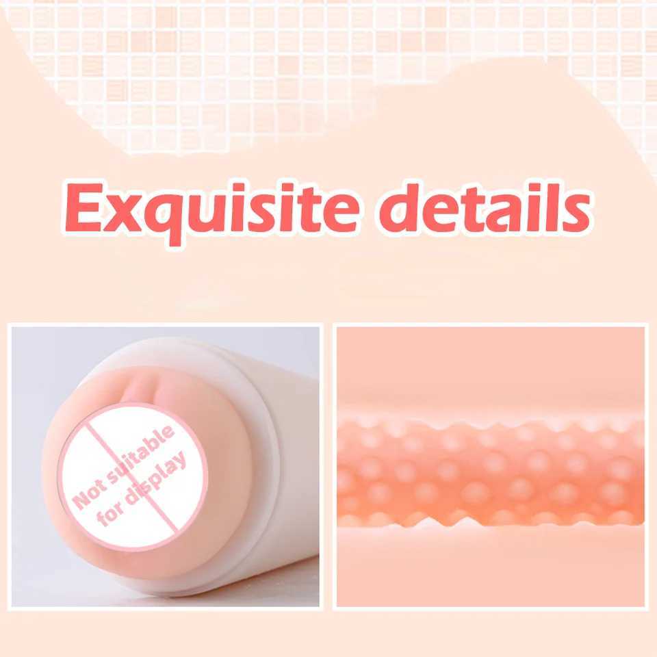 Male Masturbation Cup Real Rubber Vaginal Sex Toy Deep Throat Prostate Massager Sex Adult Sex ToyW250408