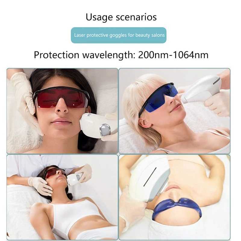 1Pc red laser protective goggles light blocking goggles beauty salon goggles IPL laser LED UV lamp treatment gogglesXJ250224