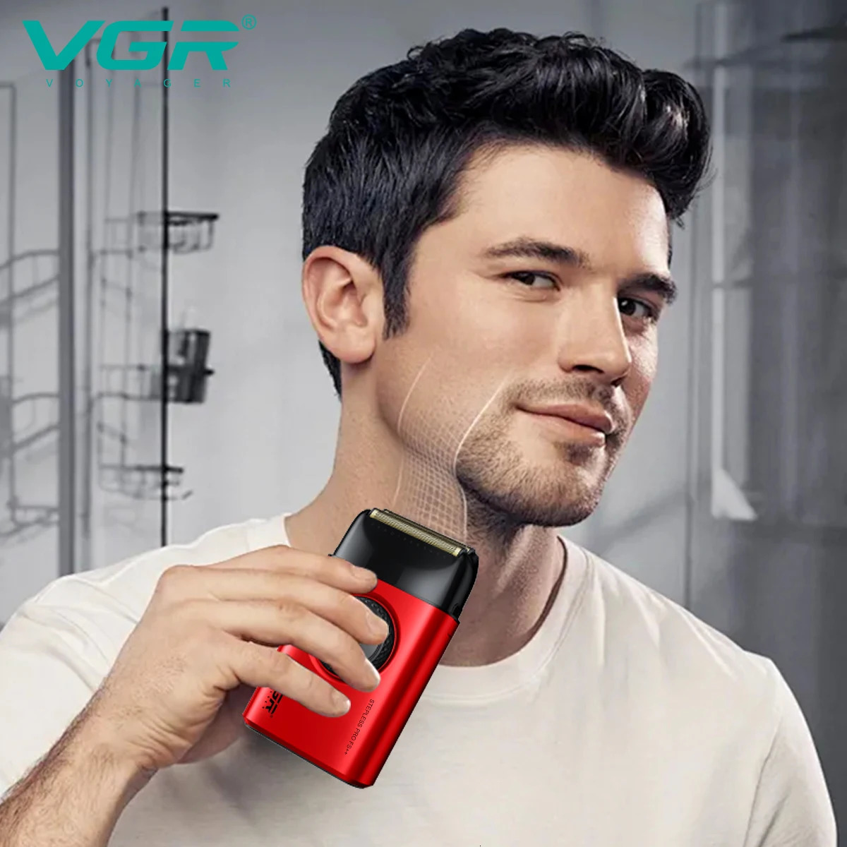 VGR Electric Shaver Professional Razor 9000 RPM Shaver Reciprocating Beard Trimmer Hair Trimmer Metal Foil Shaver for Man V-377 250222