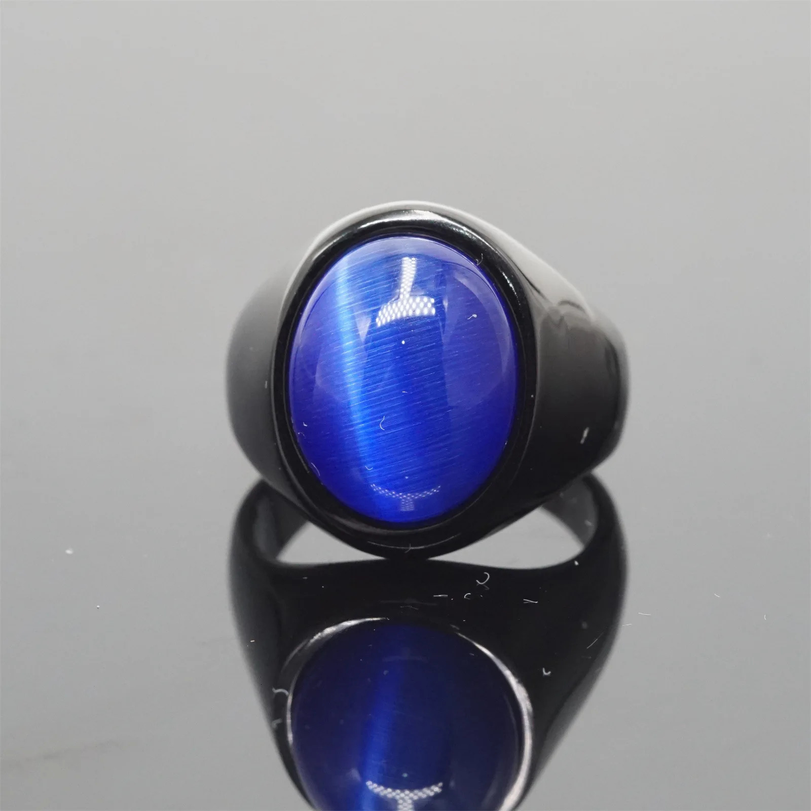 Multi Color Jewel Ring for European and American Mens and Womens Rings Vintage Stainless Steel Fashion Trendy Rings Size 7-12 250218