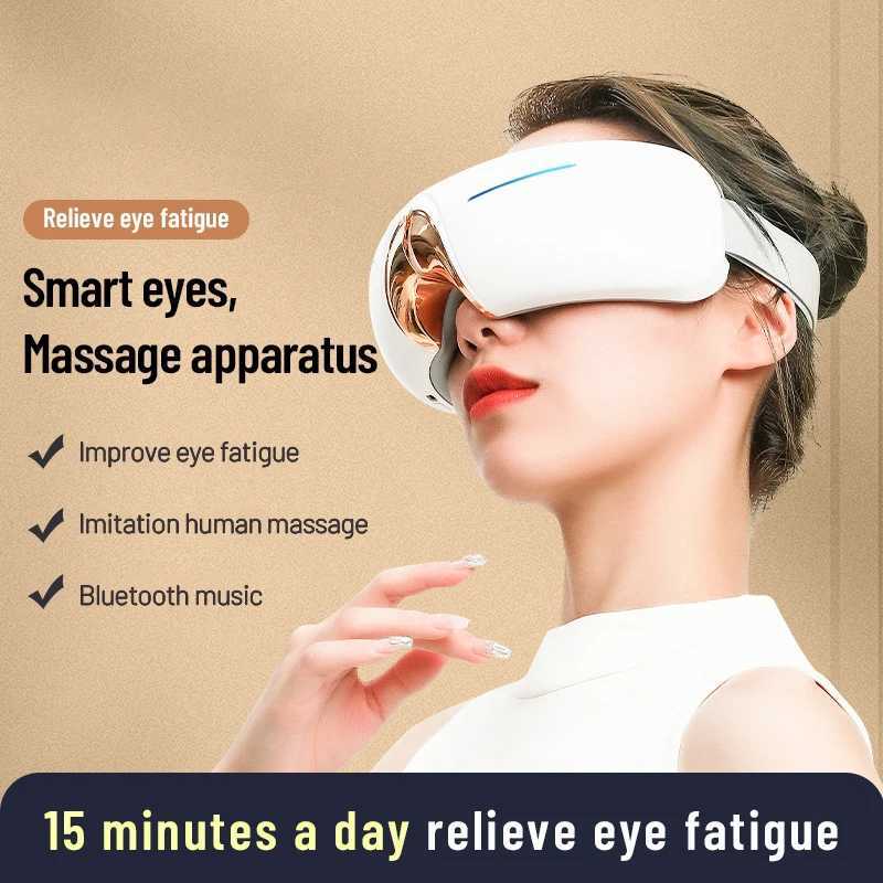 Intelligent wireless Bluetooth music eye protector foldable eye protector air pressure vibration thermal compression kneading massagerXJ250224