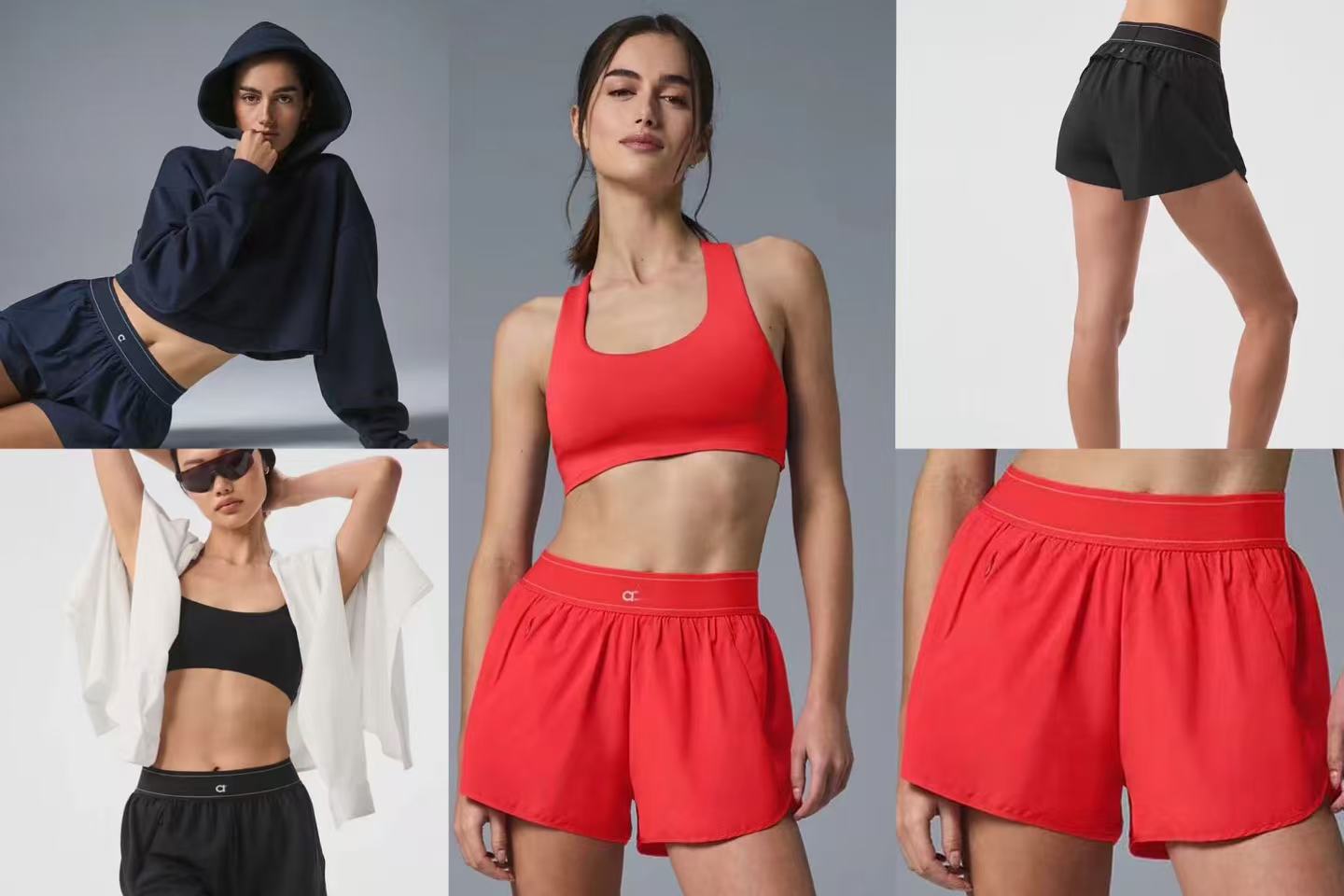 A-Womens-L and O yoga Yoga active shorts High Waist Gym Fitness Training Tights Sport Short Pants Fashion Quick-drying Solid Trousers