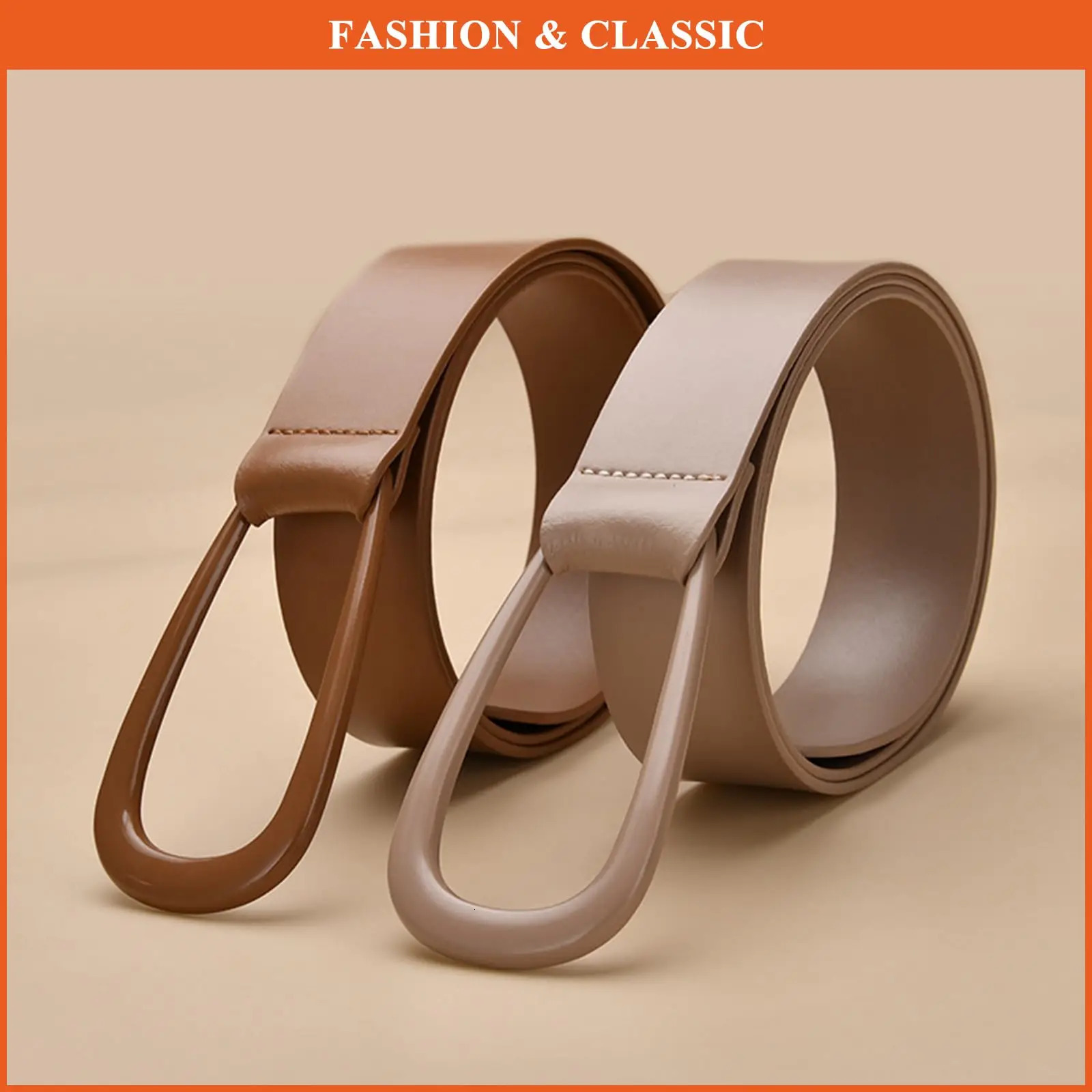 Cowhide Belts for Women Decoration Suit Coat with Sweater Skirt Waist Belt for Womens Waist Closure 250221