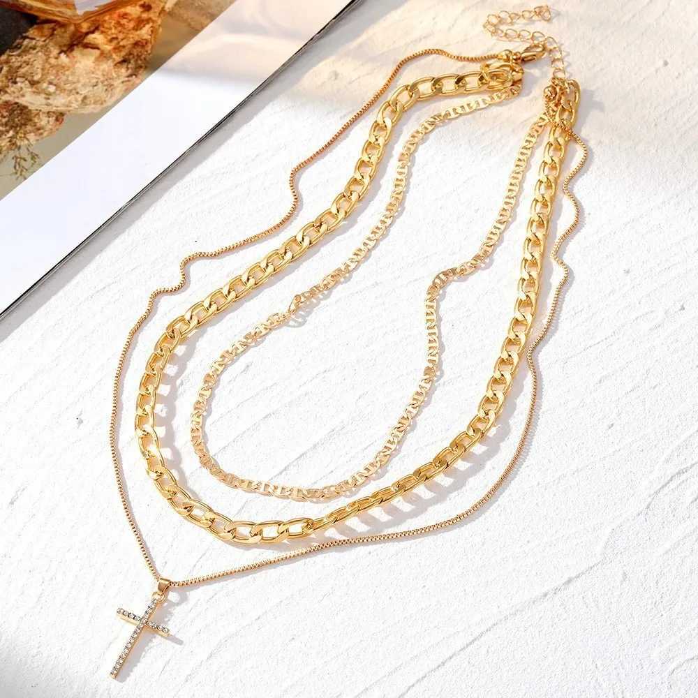 Cross Necklace for Wen Stackable Stacked Stacking Layering Layered Necklaces Gold Necklace Cross Pendant Diamond Jewelry Gift X250224