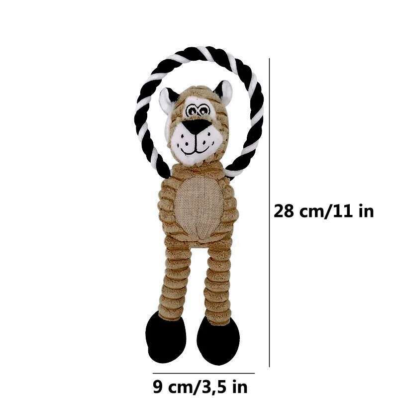 Fun Monkey Shape Corduroy Chew For Dogs Puppy Squeaker Squeaky Plush Dog Toy Training Pet Accessories Elephant