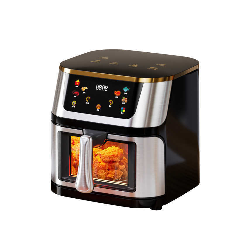 2025 Stainless steel touch type electric air fryer with large capacity for home viewing X250224