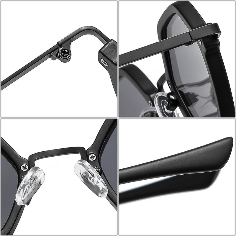 Retro Polygon Square Sunglasses Women Fashion Clear Ocean Gradient Lens Eyewear Men Trending Punk Sun Glasses Shades UV400 250218