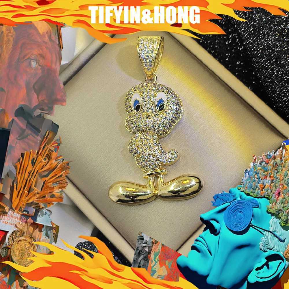 Tiktok popar 18K gold plated necklace with cartoon character pendant beautifully packaged suitable for hip-hop rap gifts X250224