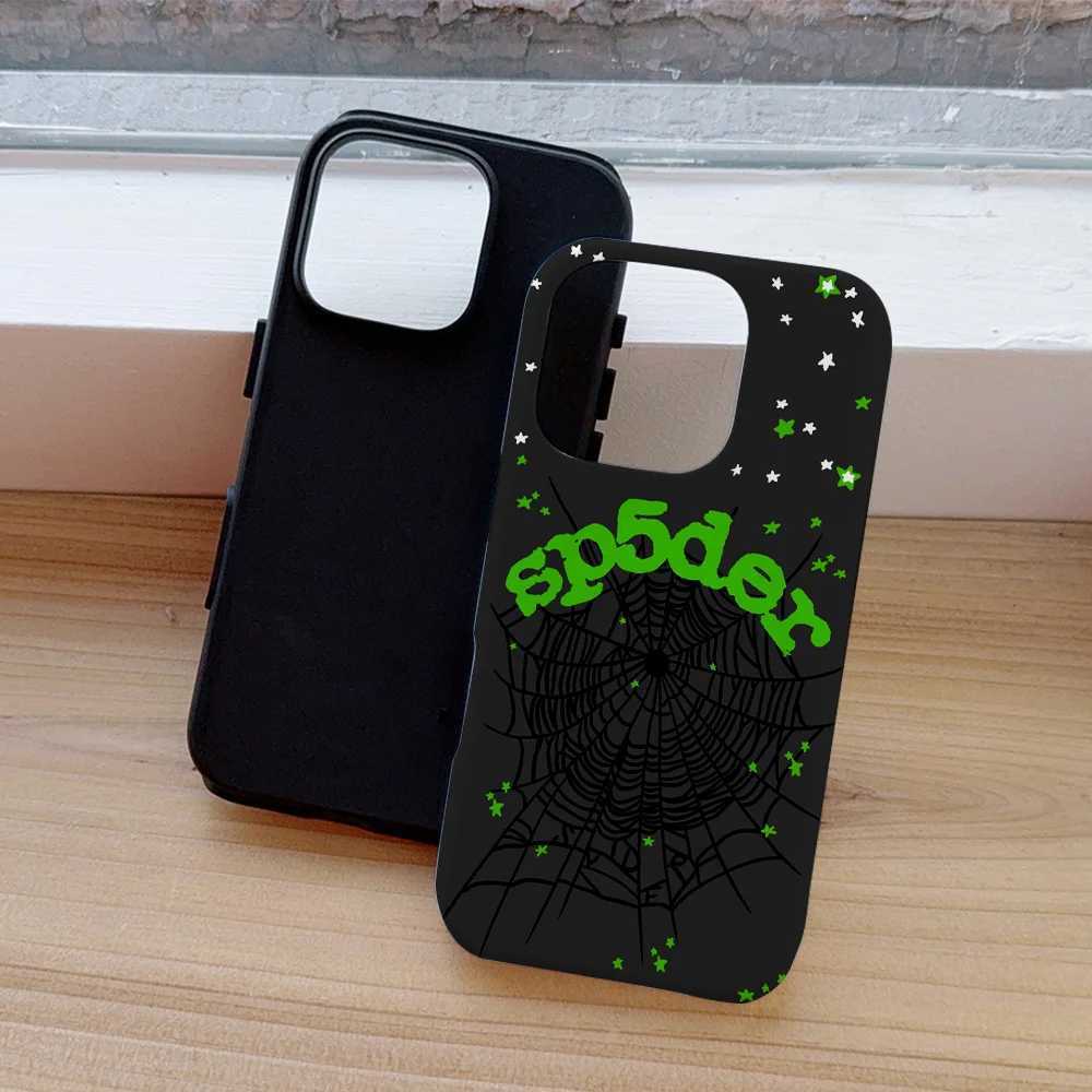Super Cool Spider Web English Phone Case for iPhone 16 15 14 13 12 11 Pro Max Plus Luxury Magnetic Double-layer Back Cover X2502241