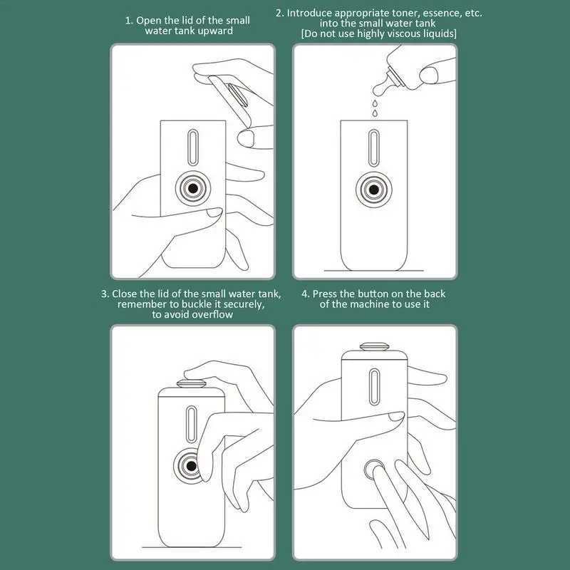 Eye Care Nano Sprayer Hot Compress Eye Moistening Instrument Portable Water Replenishment Instrument Mini Eye Care SprayerXJ250224