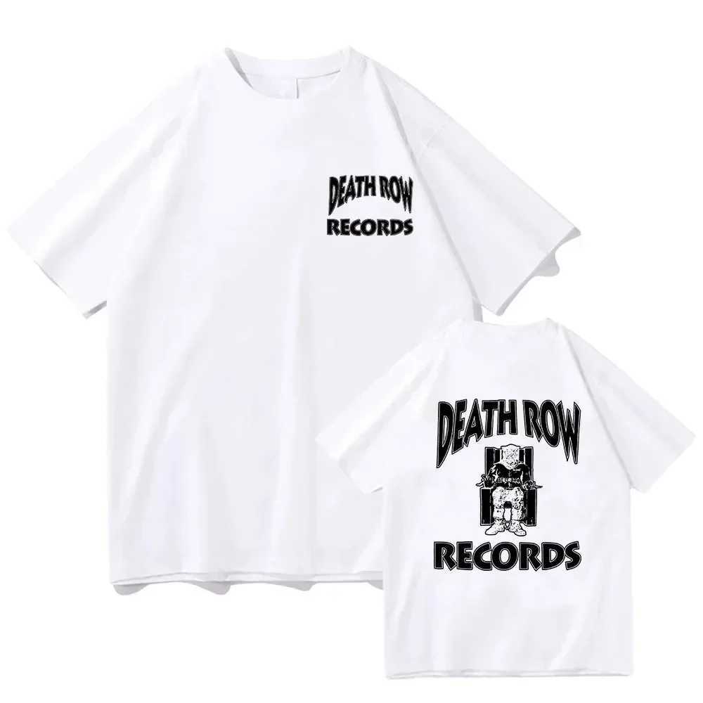 Death Row Records Dr Dre Tupac T-Shirt Vintage Fitness T-shirt Streetwear Casual O-Neck Tee Shirt Hip Hop Tshirts Men Unisex TopT250224
