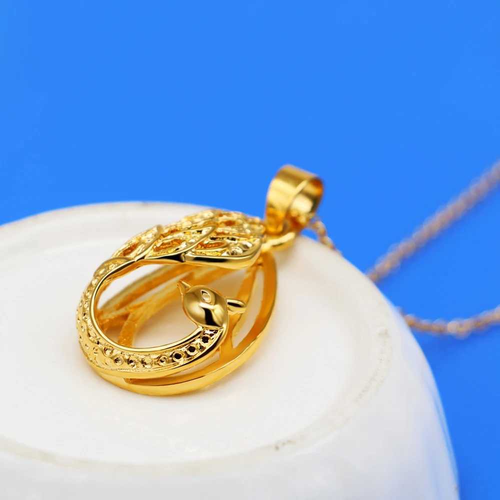 New Gold Swan Pendant Chain Necklace Short Chain Hip Hop Jewelry 925 Silver Pendant Sexy Girl Necklace Jewelry X250224
