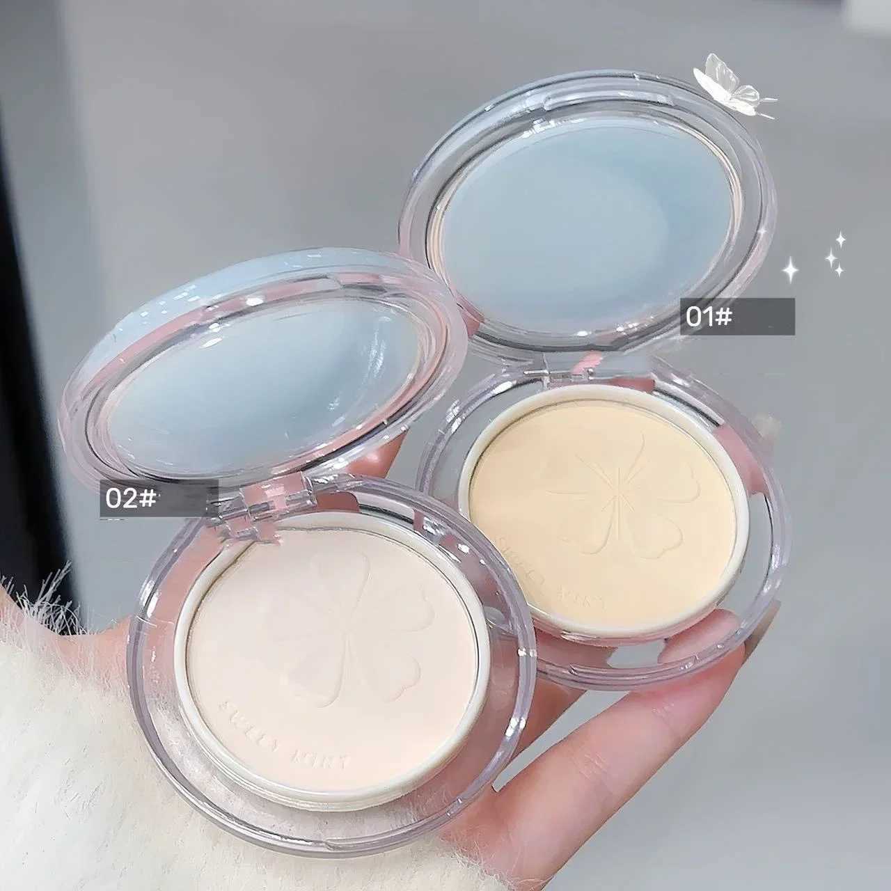 1Pc Matte Oil Control Pressed Powder Waterproof Concealer Pressed Setting Powder Lasting High Gloss Brighten Face Korean MakeupXJ250224