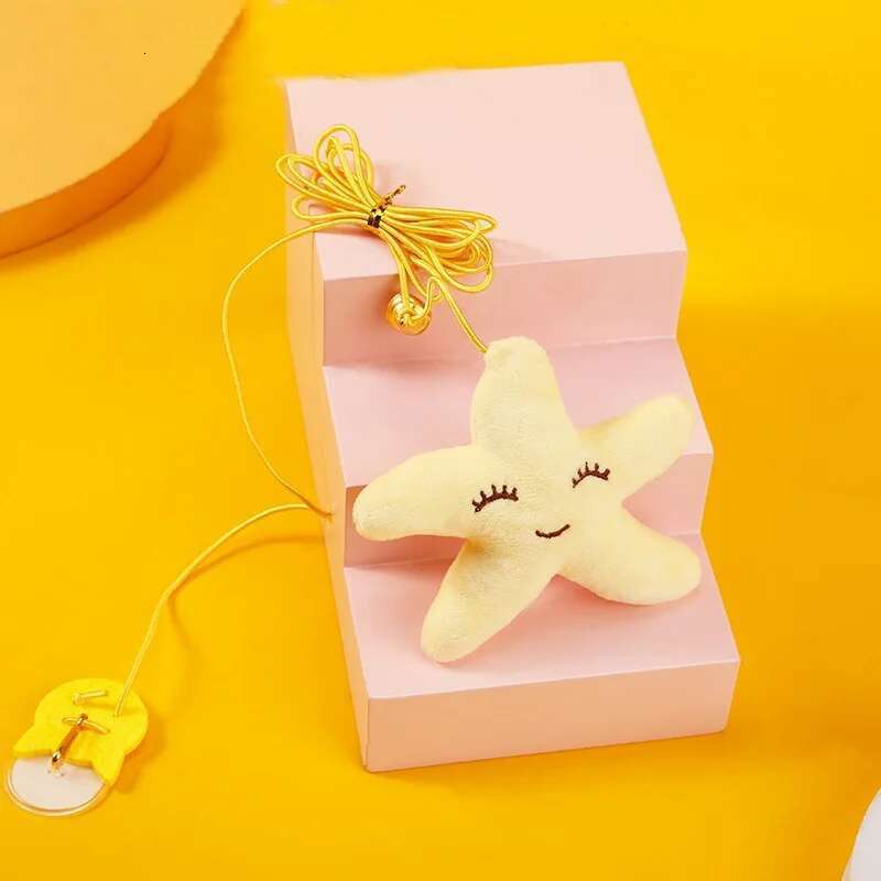 Pet Cat Toys Funny Kitten Self -hi Elastic Rope Dragoy Shape Feather Bell Teasing Stick Hanging Swing Thousands