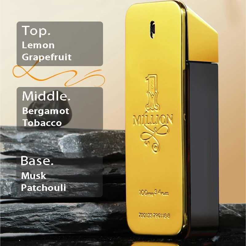 Original 00ml Million Gold Men Perfume Cologne Perfumes Masculine Men Long-Lasting Body Spray Fragrance Pheromone Perfume W250224