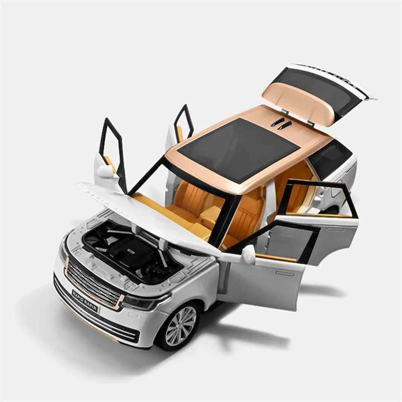 1/24 Range Rover SUV Alloy Diecasts Metal Off-road Vehicles Car Model Sound Light Simulation Collection Kids Toys Gift Free shipping
