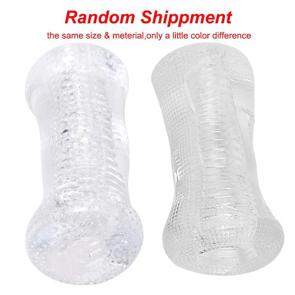 13cm male masturbator transparent jelly artificial vagina real cat male penis exerciser rooster enlargement sucking sex toyW250408