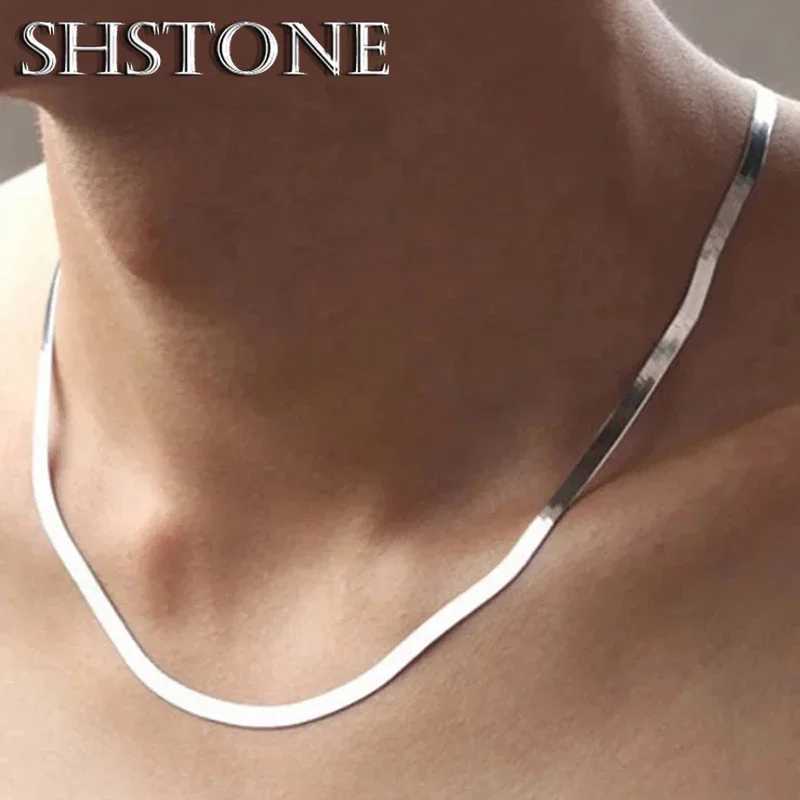 Hip Hop Snake Chain Necklace for Men New Fashion 925 Sterling Silver Necklace Jewelry Accessories Party Gift X250224