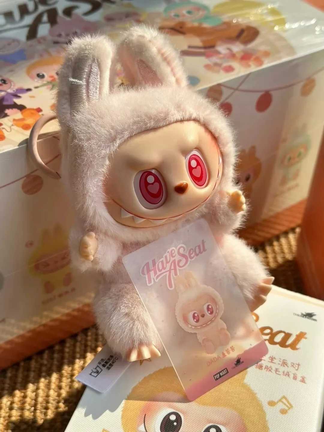 POPMART labubu2.0 THE MONSTERS HAVE A SEAT Sit Party Vinyl Doll Pendant Keychain Blind Box Toy Blind clothing Bag 1 1 ReplicaT250224