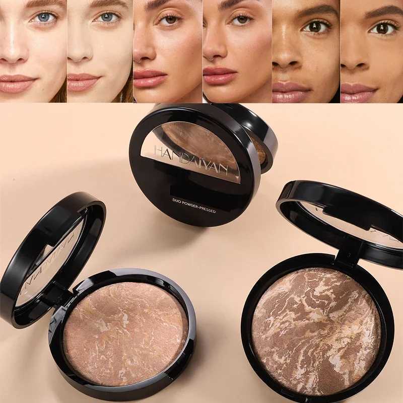 Marble Baking Makeup Set Powder Facial Pressing Powder Professional Oil Control Natural Base Full Coverage Long lasting MakeupXJ250224