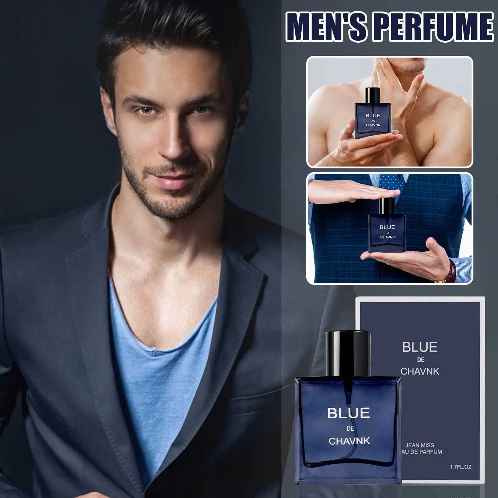 30ml Classic BLUE DE CHAVNK EAU DE PARFUM Pheromone Perfume Sky Blue HOMME SPORT Glamour Fragrance Body Spray for Men Gentlemen W250224