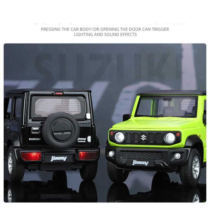 1 24 SUZUKI Jimny SUV Alloy Diecasts Metal Off-Road Vehicles Car Model Silation Sound Light Collection Kids Toy Gift Free shipping