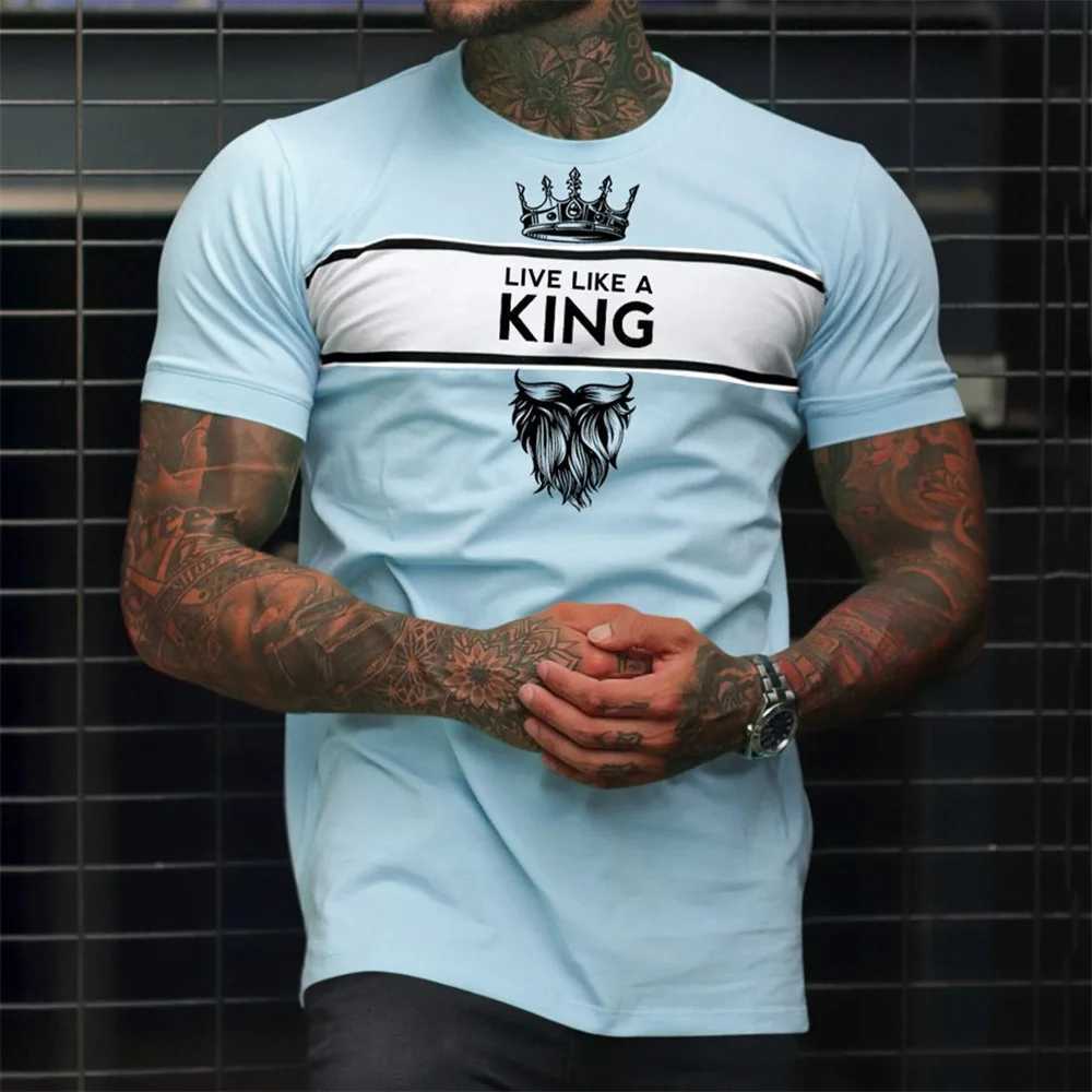 New Fashion Mens T-shirt Casual Tops Summer O-neck Slim Vintage Short Sleeved Tees Male Trend Streetwear Daily Mens Clothing W250224