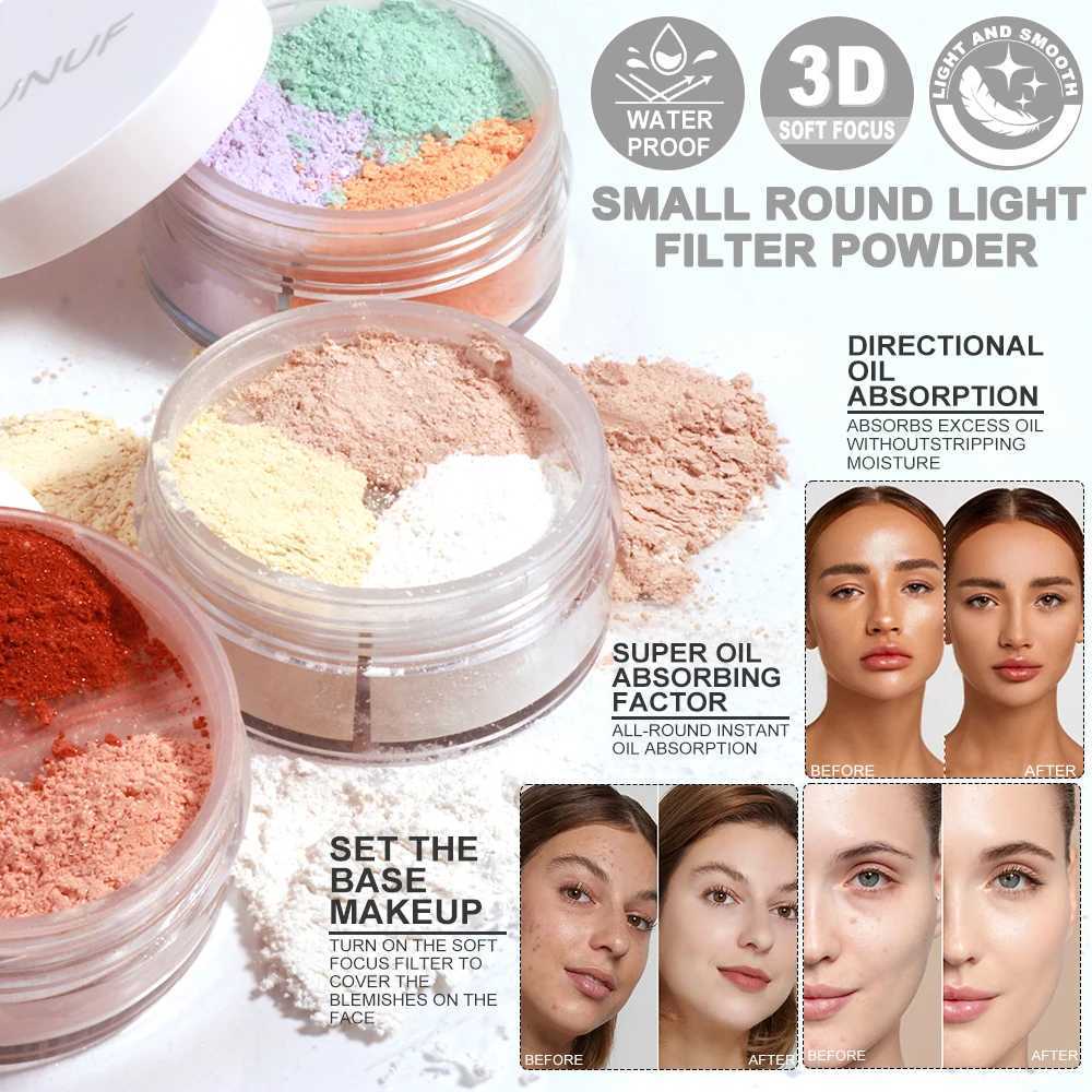DUNUF 3-color matte suit powder concealer durable waterproof contour loose powder facial makeup dry wet superfineXJ250224