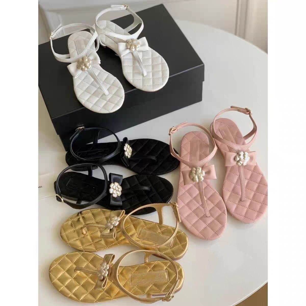 2025 Summer Women's Casual Sandals, Loafers, Flat Shoes, Flip-Flops, Sandals Fashion Designer brand Luxury 35-40