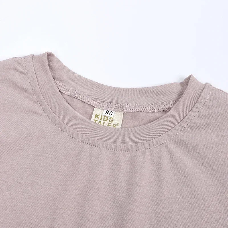 Korean Kids Teenage Summer Outfits Clothes Solid Cotton Breathable Boys Girls Lounge Suit Children Personalized Sports Suit 250224