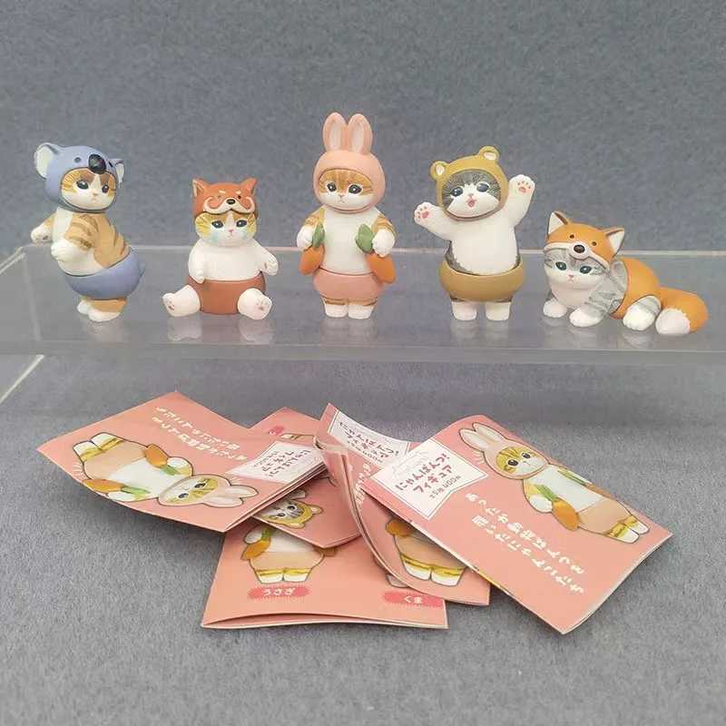 Fushandi Animal Decoration Series Blind Box Handmade Doll Cat Rabbit Head Set Desktop Decoration Childrens Toys Festival GiftsT250224