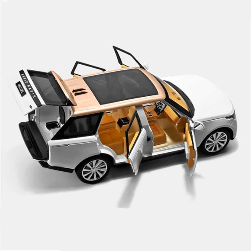 1/24 Range Rover SUV Alloy Diecasts Metal Off-road Vehicles Car Model Sound Light Simulation Collection Kids Toys Gift Free shipping
