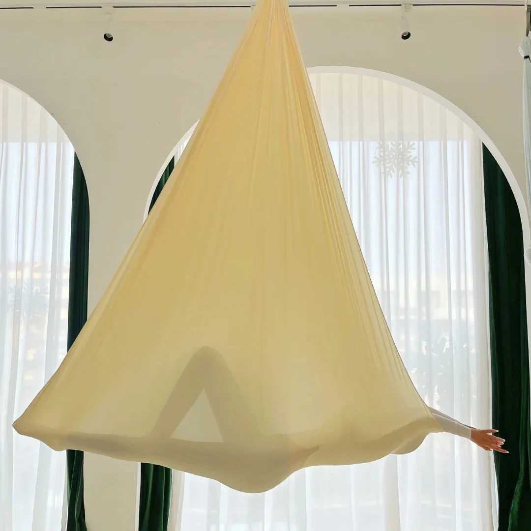 5-meter aerial yoga hammock fabric yoga swing aerial silk anti gravity body building fitness gym home Pilates yoga belt X250224