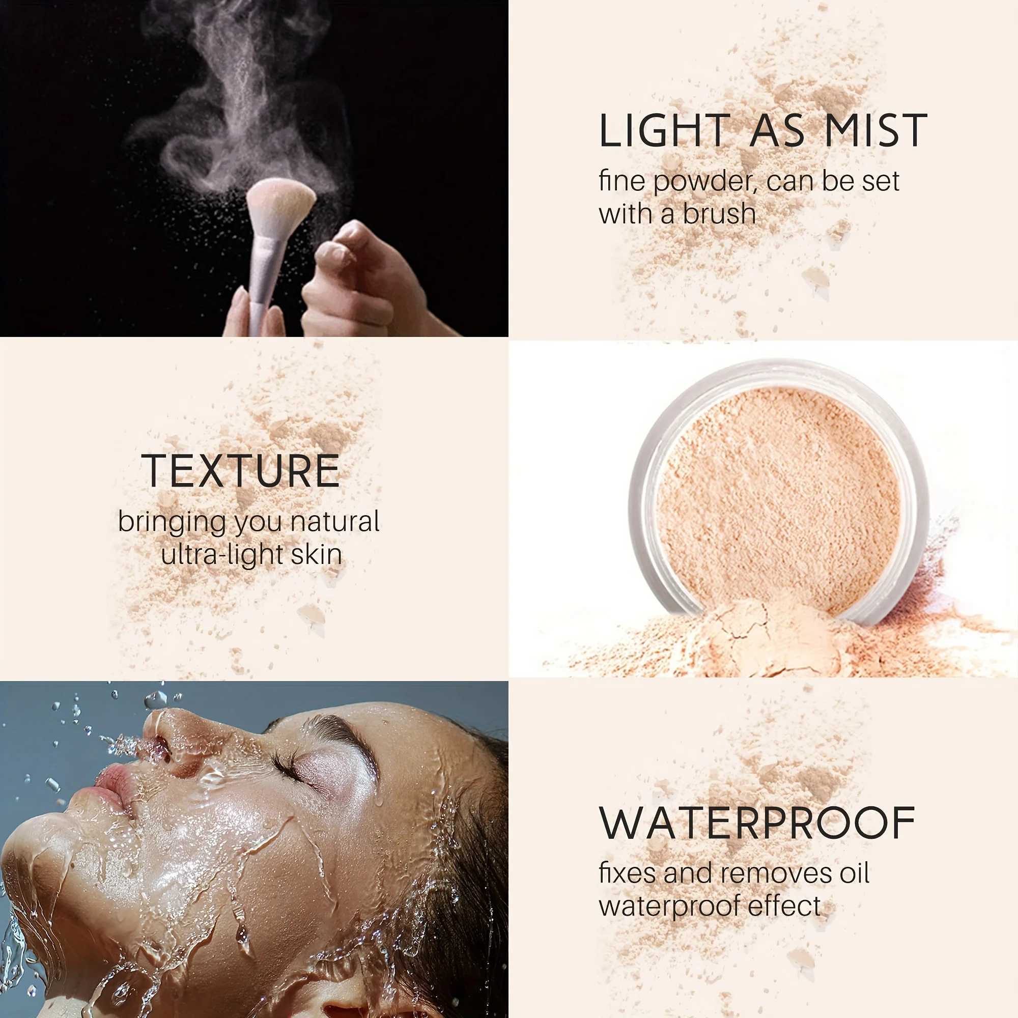 Powder loose oil control facial powder makeup concealer mineral powder cosmetics loose powderXJ250224