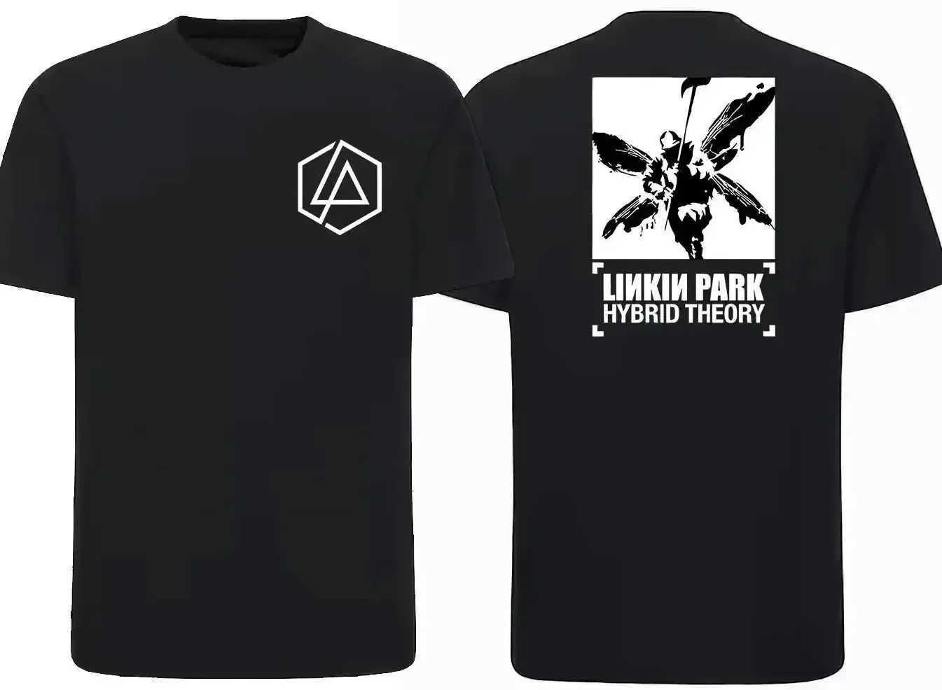 2024 Mens Pure Cotton T-shirt Linkin Subverts The End Flag Evolutionary Theory Park 1080p Printed Womens Black Nostalgic TeeT250224