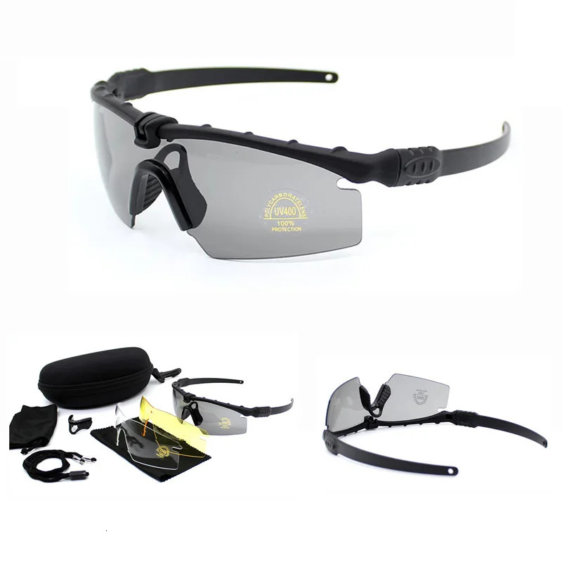Outdoor UV400 sports sunglasses military tactical glasses military hunting polarized goggles air gun shooting goggles 250221