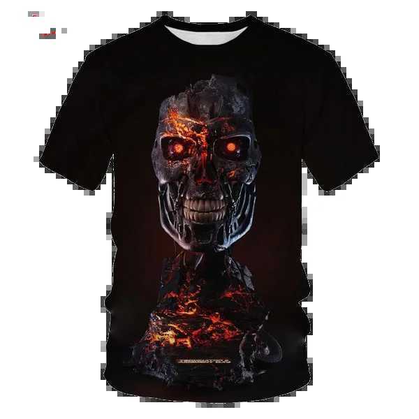 New Classic Movie Terminator T-Shirts 3D Print Men Women Fashion Short Sleeve T Shirt Oversized Streetwear Kids Tee Top Clothing W250224