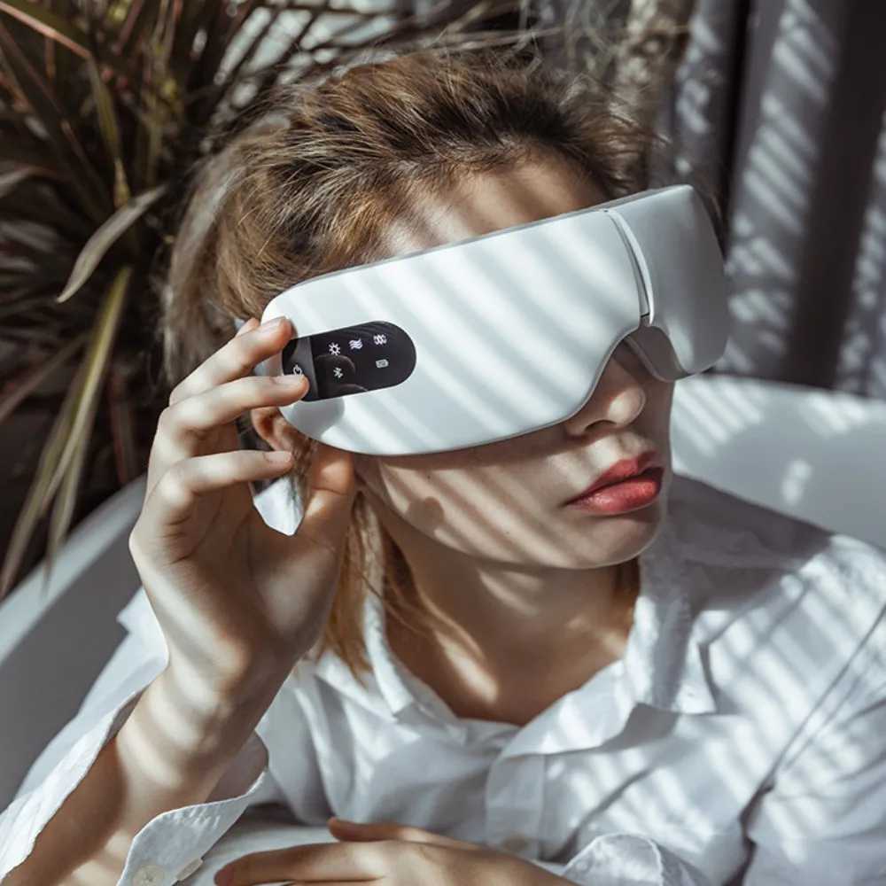 Electric Smart Eye Massager Instrument Hot Compres Heating Vibration Massage Bluetooth Music Eye Care Relieve Fatigue Sleep MaskXJ250224