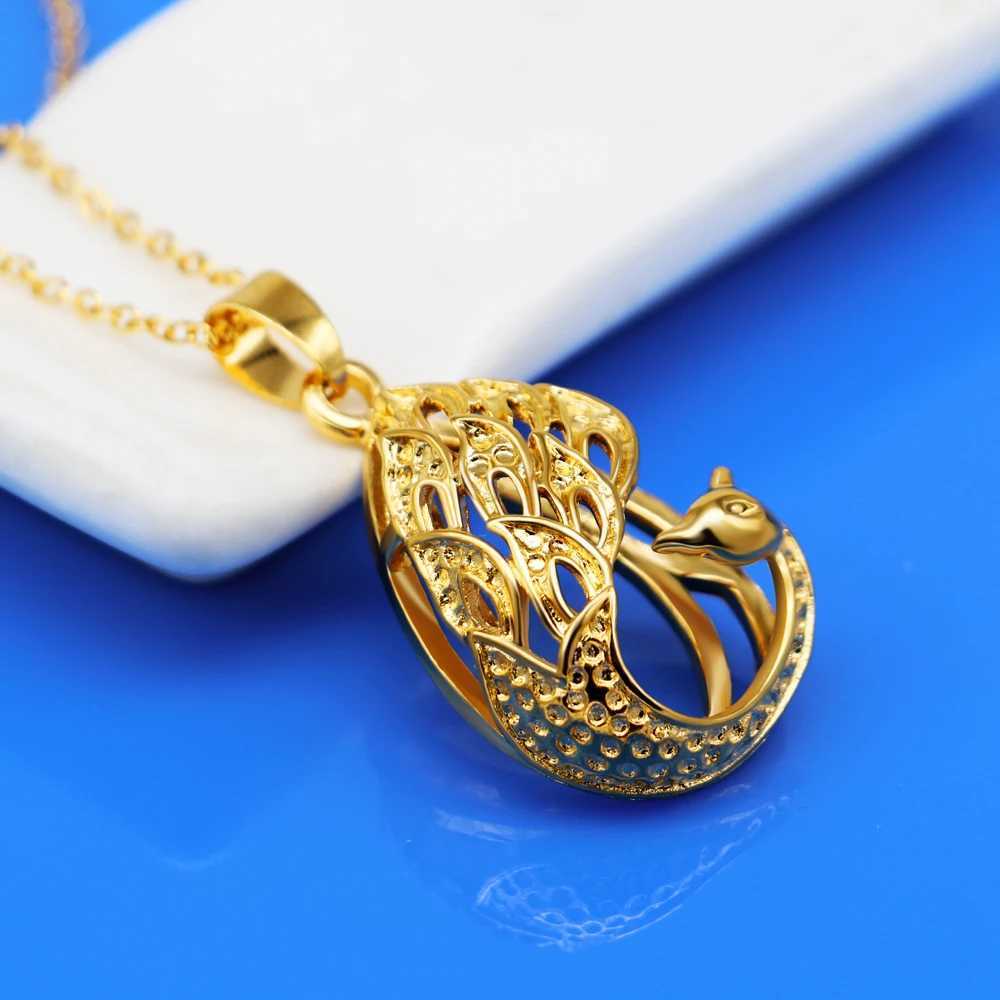 New Gold Swan Pendant Chain Necklace Short Chain Hip Hop Jewelry 925 Silver Pendant Sexy Girl Necklace Jewelry X250224