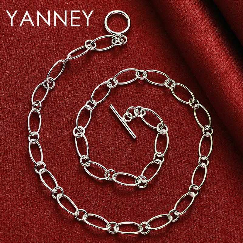 925 Sterling Silver 18 Inches Chain Necklace For Wen Men Hip Hop Punk Jewelry Accessories Gifts X250224