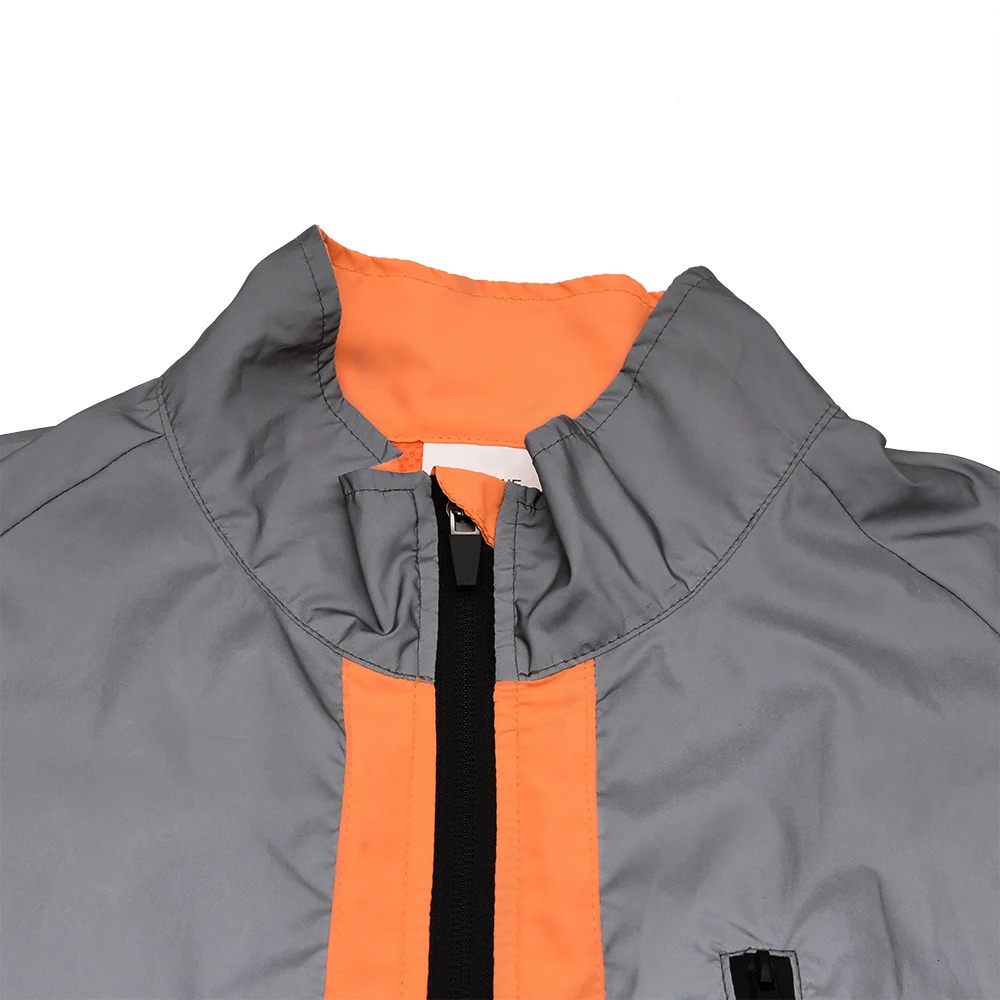 WOSAWE Ultralight Reflective Mens Bicycle Jacket Waterproof Running Windproof Machine Mixed Fluorescent Color Silver Panel 250222