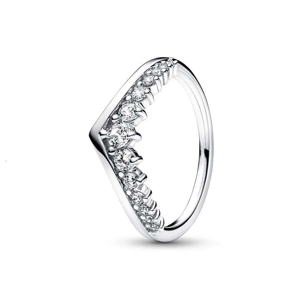 925 High-Quality New Sterling Silver pretty stars Sparking Ring Timeless Half Sparking Rings Fit Women Jewelry Gift wholesale