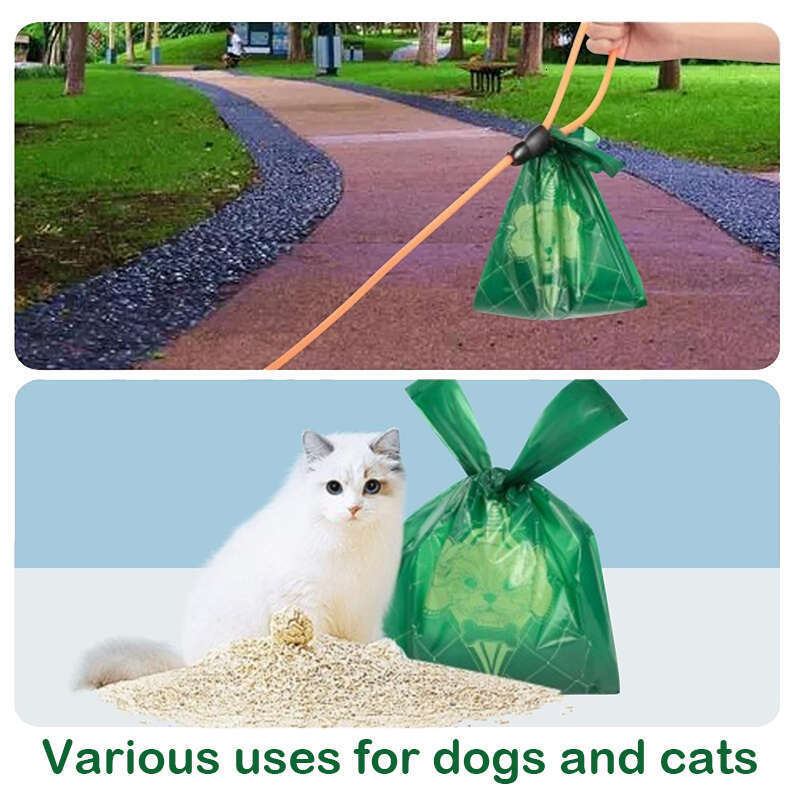 DHpet Ultra Thick Lavender - Scented Leak - Proof Pet Waste Disposal Bags with Tie Handles for Litter Boxes & Dog Poop, Disposable 120Bags