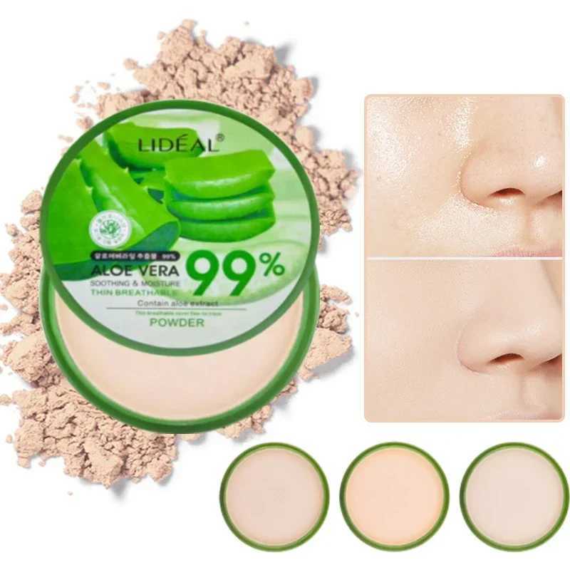 99% Aloe Vera Softening Powder Waterproof Moisturizing Concealer Foundation Fixed Make Up Oil Control Setting Powder CosmeticsXJ250224