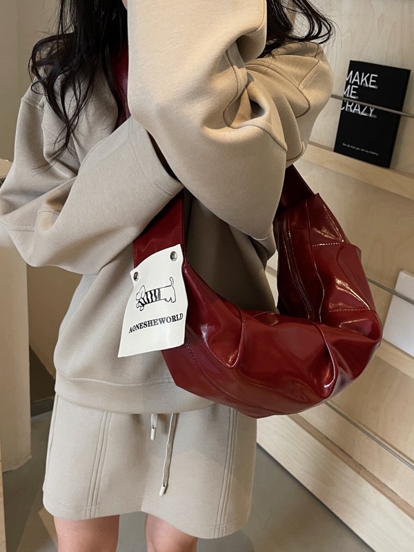 PU Leather Shoulder Bags for Women Y2K Korean Fashion Trend Female Crossbody Hobo Bag Lady Handbags 240801